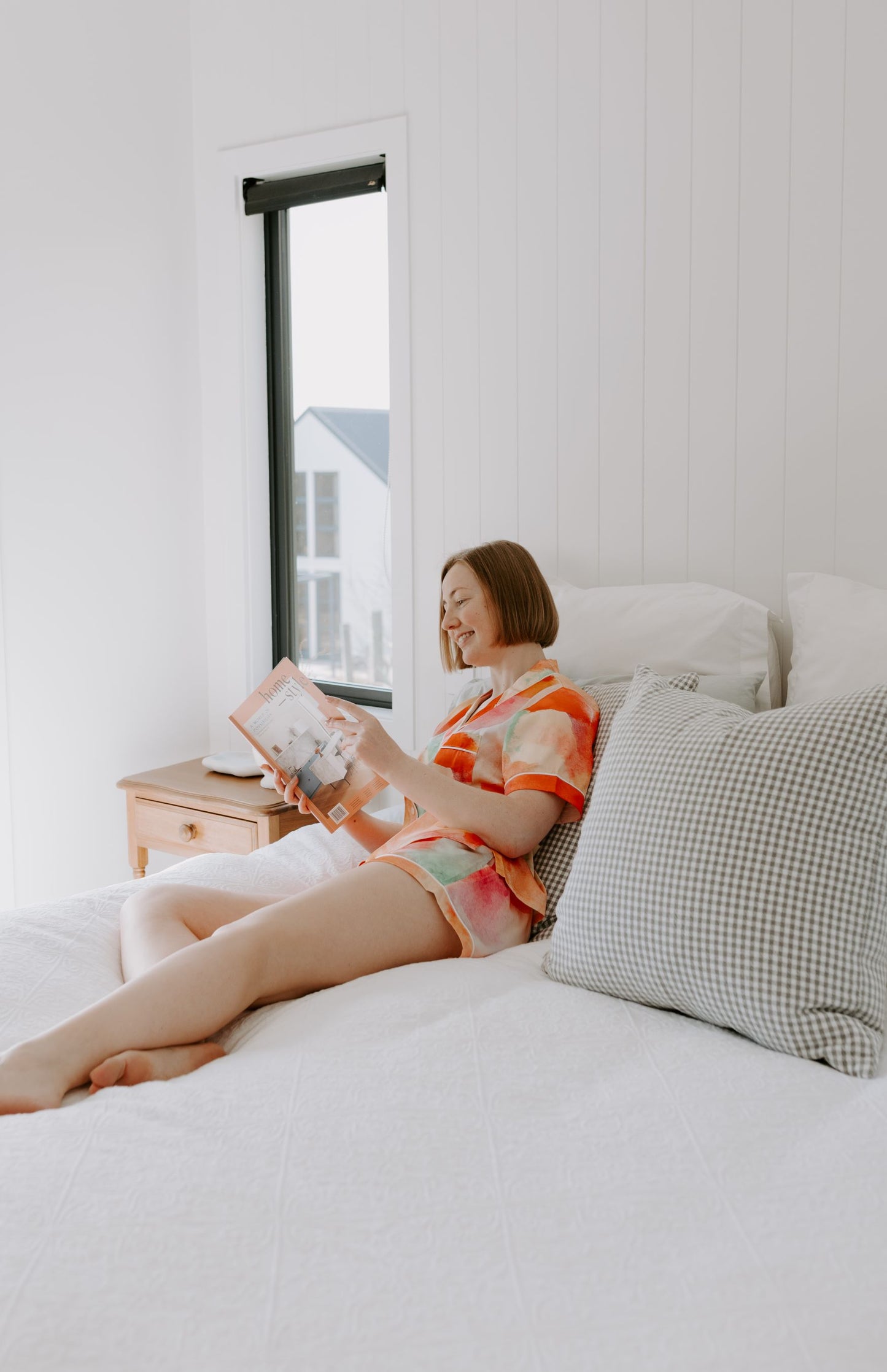 Thea Satin PJ Set | Watercolour