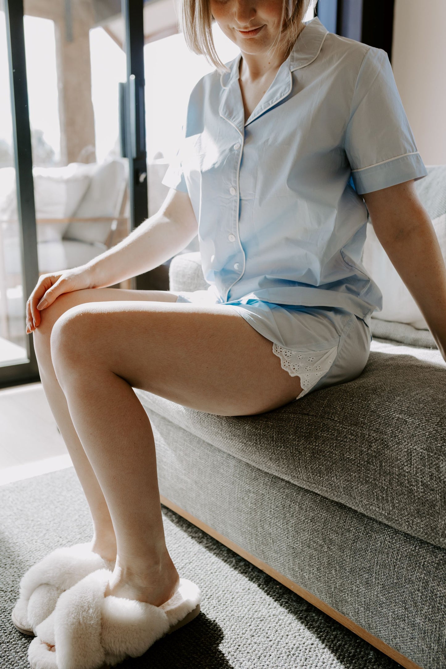 Gabrielle Cotton PJ Set | Cloud
