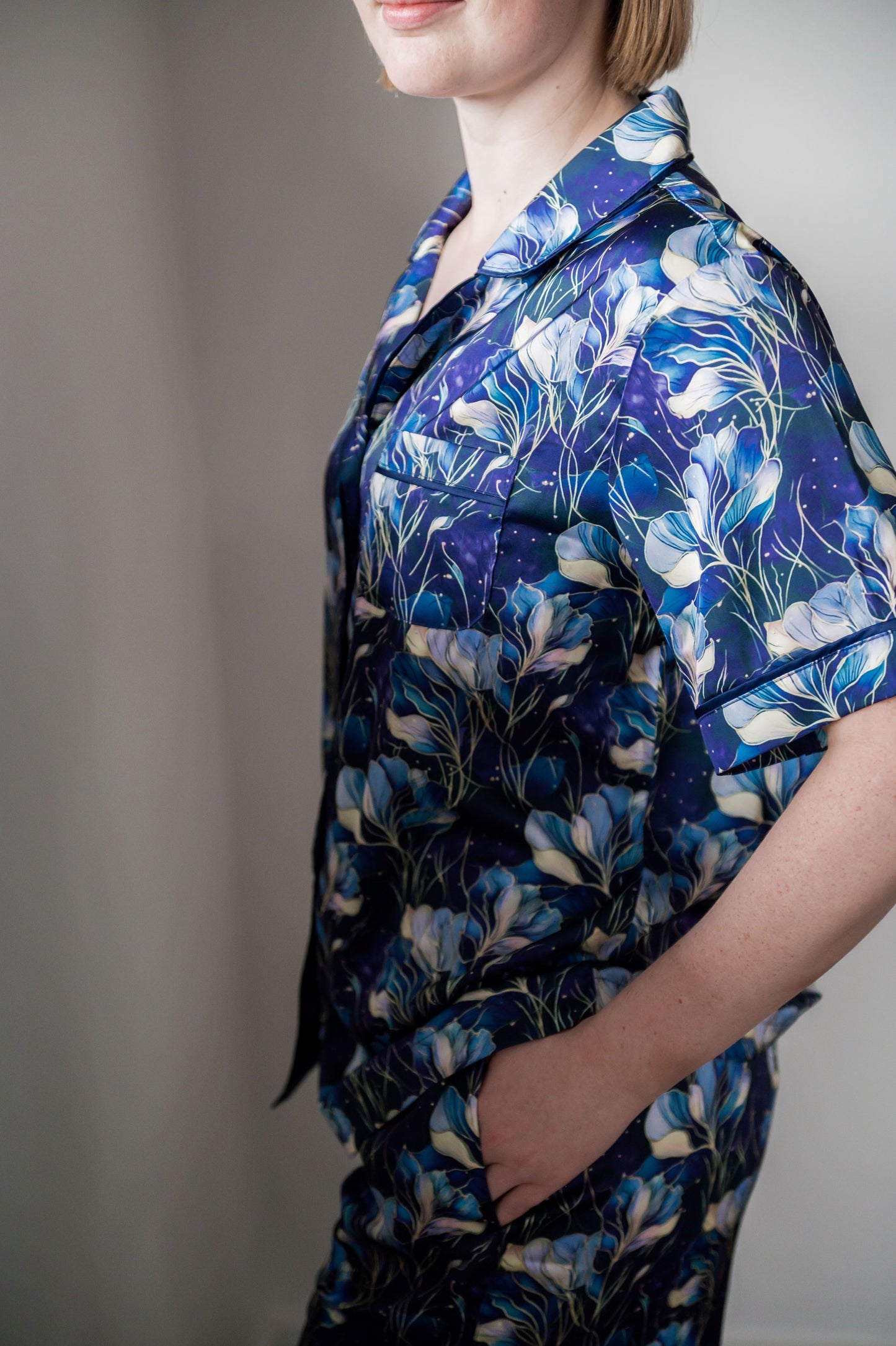 Sophia Short PJ Set | Midnight Bloom