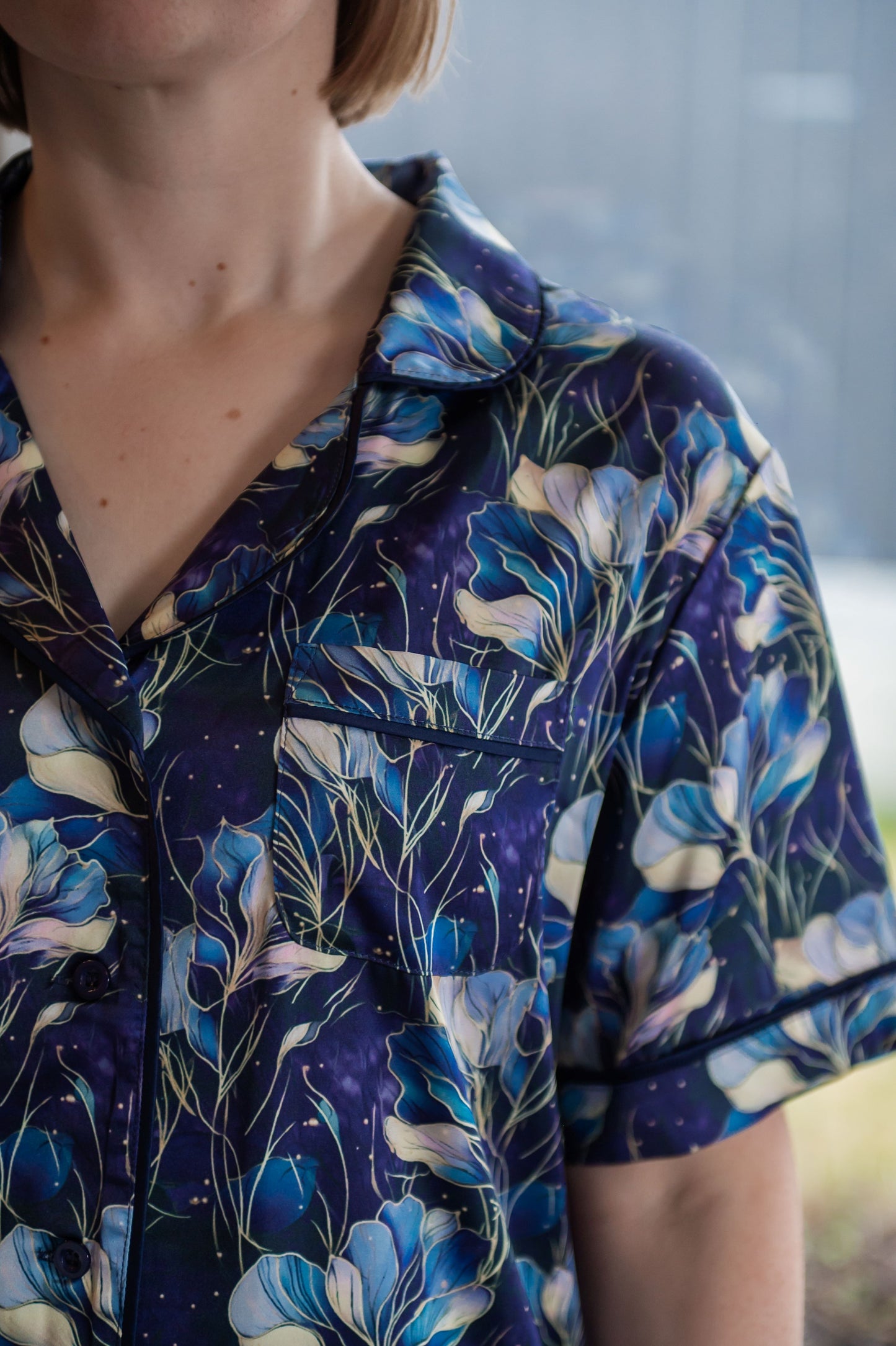 Sophia Short PJ Set | Midnight Bloom