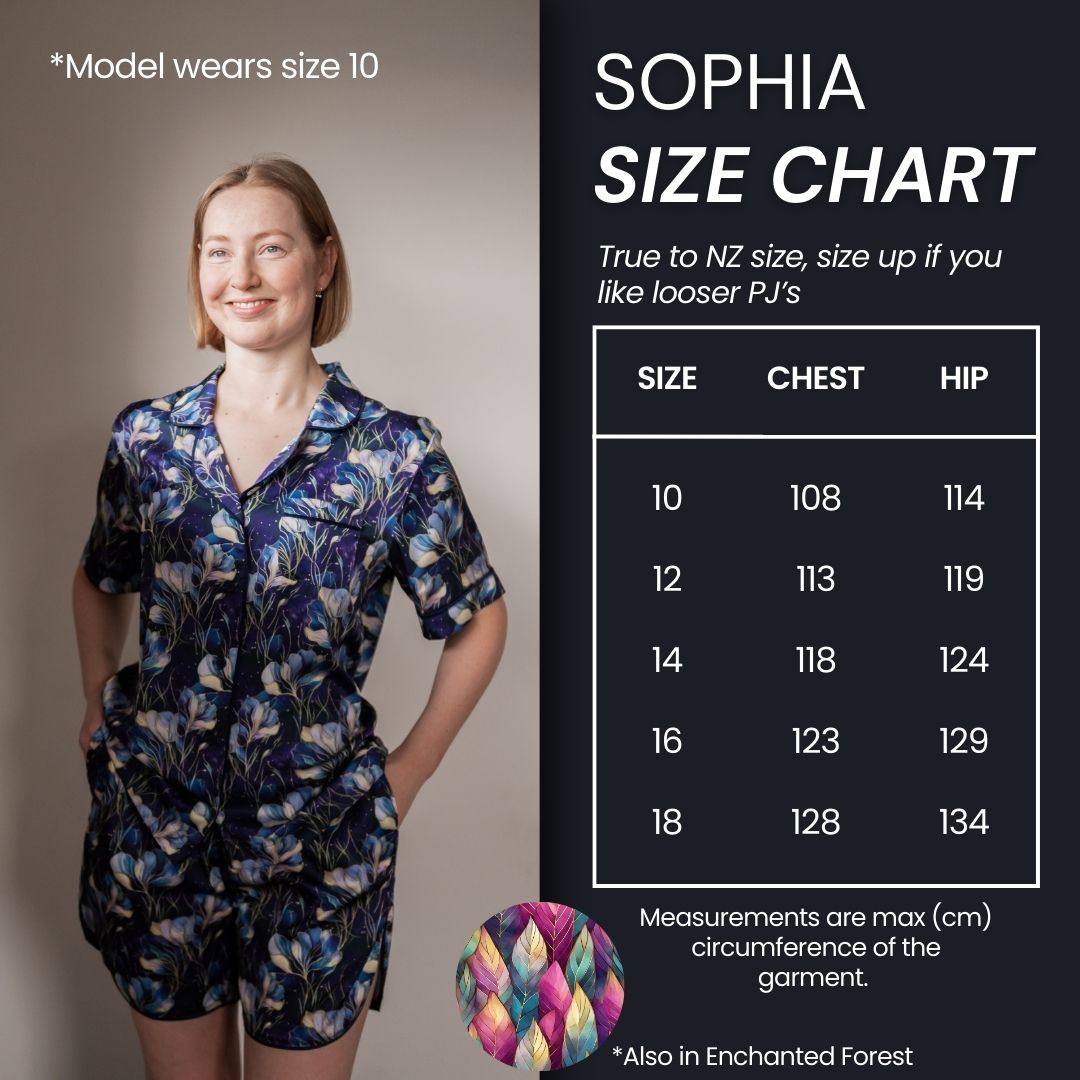 Sophia Short PJ Set | Midnight Bloom