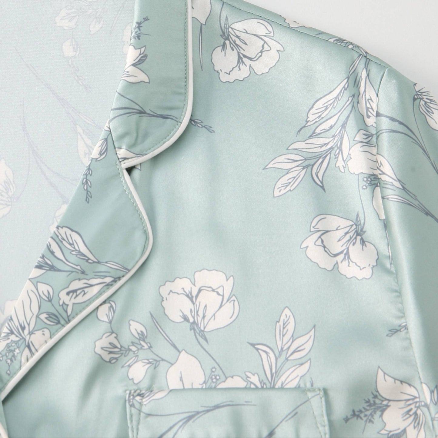 NZ women's high quality satin detail sleepwear top.